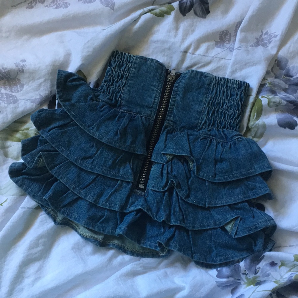 Deicy high waisted jean skirt